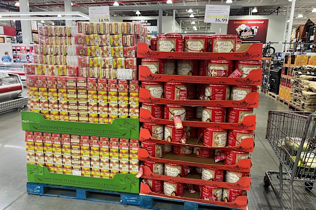 Panettone, Italian Christmas cake, selling in Costco throughout December 