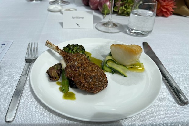 Qantas new inflight menu