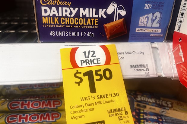 cadbury chocolate shrinkflation and price