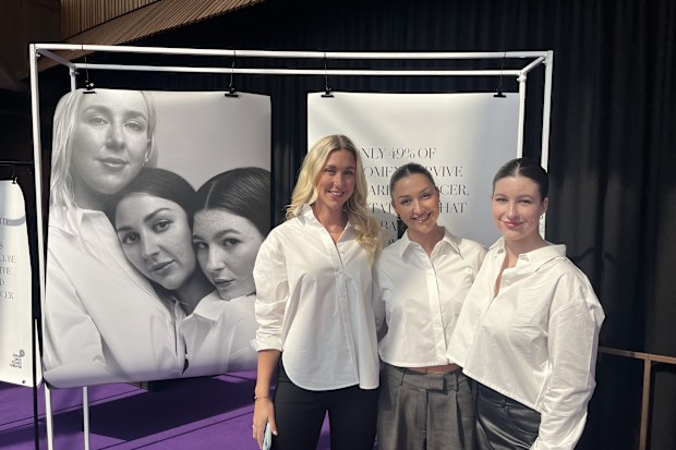Amelia, Laura and Anabel Flynn at the 2024 Witchery White Shirt campaign launch.