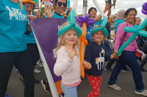 United Voice said the strike had "enormous support" from parents and operators. (Kieran Jones)