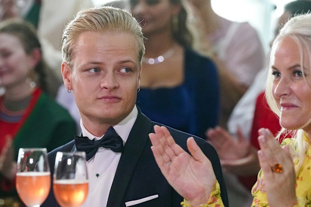 Norway's Marius Borg Hoiby and Crown Princess Mette-Marit in Oslo, June 16, 2022 