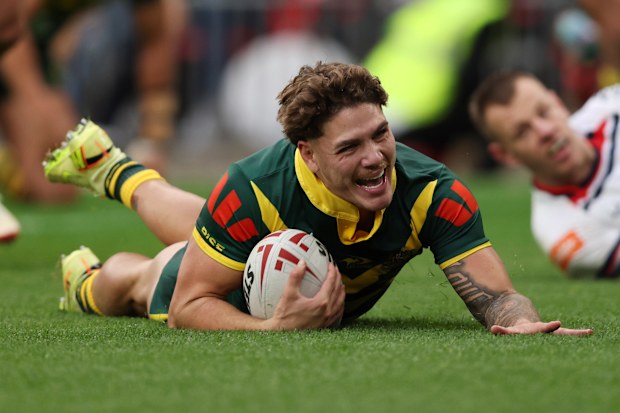 Reece Walsh of Australia.