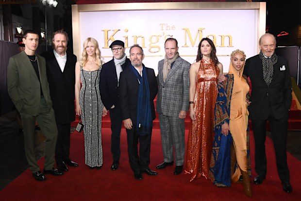 Harris Dickinson, Rhys Ifans, Claudia Schiffer, Matthew Vaughn, Tom Hollander, Ralph Fiennes, Gemma Arterton, FKA Twigs and Charles Dance at The King's Man World Premiere