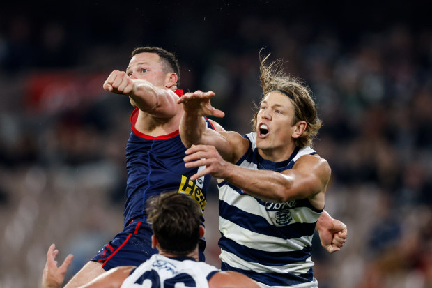 Steven May dominated against Geelong.