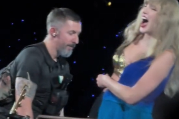 Taylor Swift suffers wardrobe malfunction during Eras Tour in Stockholm