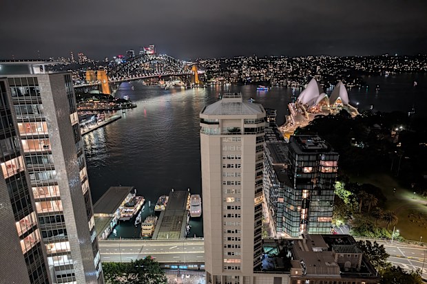 The view from the rooftop Aster bar.