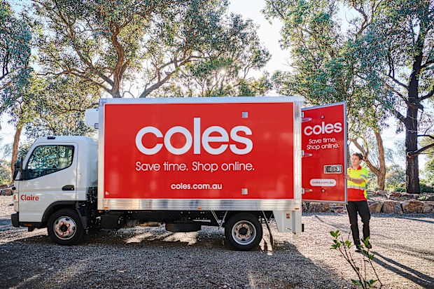 Coles delivery truck