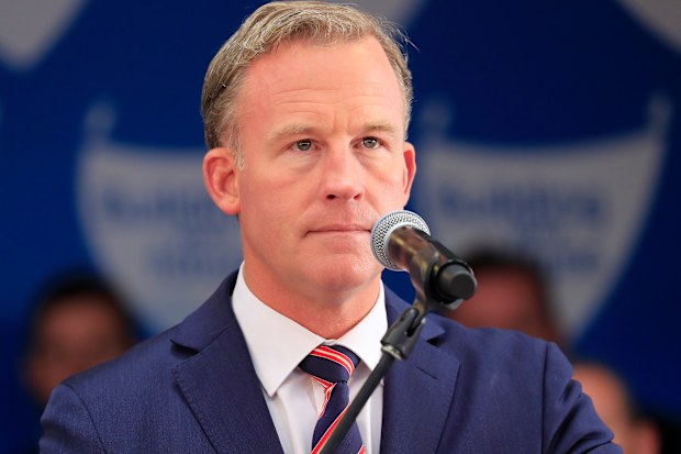 Will Hodgman speaks at the Tasmanian Liberal Party campaign launch. (AAP)