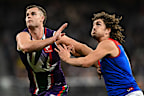 Sean Darcy and Luke Jackson used to be opponents, but now both don the Fremantle purple.