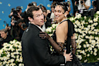 NEW YORK, NEW YORK - MAY 05: (L-R) Callum Turner and Dua Lipa attend the 2025 Met Gala Celebrating "Superfine: Tailoring Black Style" at Metropolitan Museum of Art on May 05, 2025 in New York City.  (Photo by Michael Loccisano/GA/The Hollywood Reporter via Getty Images)