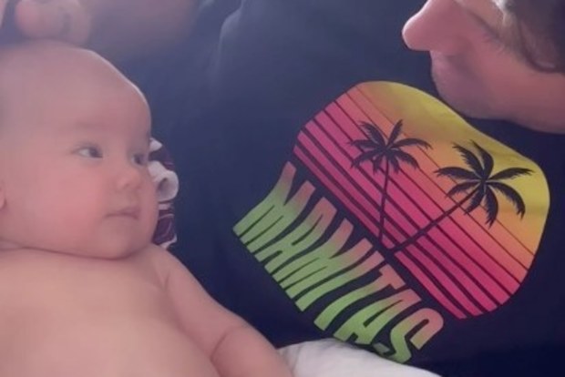 Brody Jenner and newborn baby daughter Honey.