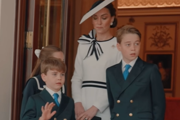 kate middleton and children prepare to depart for trooping the colour 2024