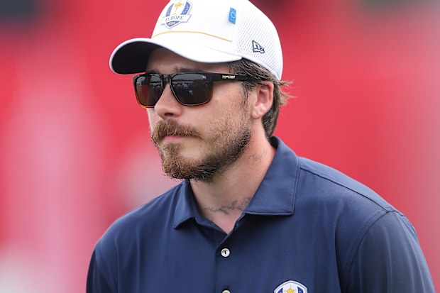 FARMINGDALE, NEW YORK - SEPTEMBER 24: Brooklyn Peltz Beckham looks on during the All-Star Match prior to the Ryder Cup 2025 at Black Course at Bethpage State Park Golf Course on September 24, 2025 in Farmingdale, New York. (Photo by Carl Recine/Getty Images)