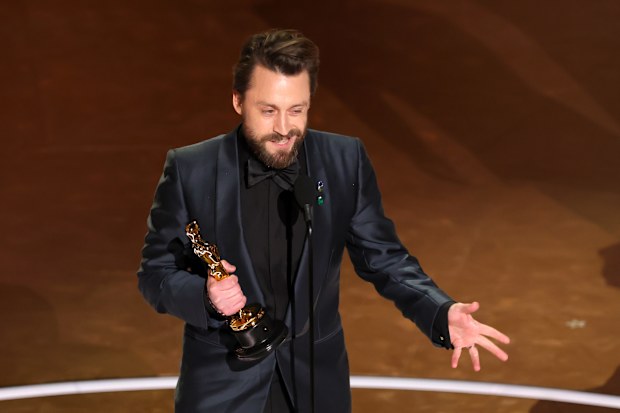 Kieran Culkin accepts the Best Actor In A Supporting Role award for "A Real Pain" onstage during the 97th Annual Oscars at Dolby Theatre on March 02, 2025 in Hollywood, California.