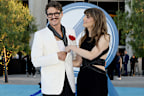 (L-R) Pedro Pascal and Lux Pascal attend The Fantastic Four: First Steps World Premiere at the Dorothy Chandler Pavilion in Los Angeles, California on July 21, 2025 