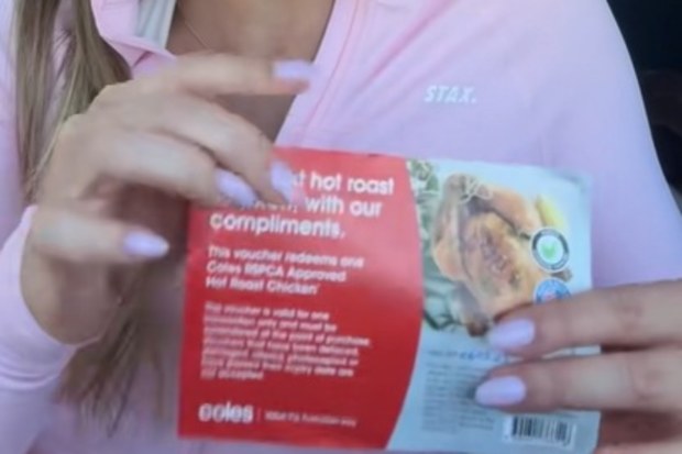 coles roast chicken free tiktok content creator miranda brady