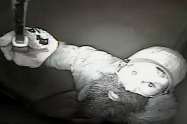 Police have released CCTV footage of the bearded burglar. (Picture: supplied)