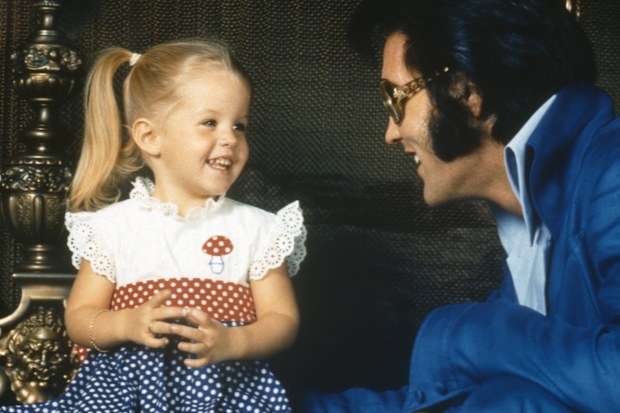 Elvis Presley and Lisa Marie Presley