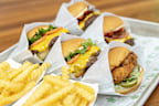 The signature ShackBurger ﻿includes a griddled Angus beef patty, American cheese, lettuce, tomato and Shack Sauce on a buttered potato bun. 