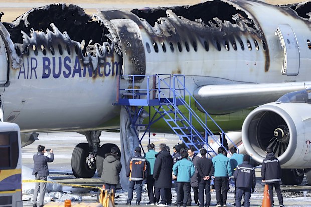 Korean airline Air Busan says passengers must have power banks with them at all times after a fire erupted on a plane.