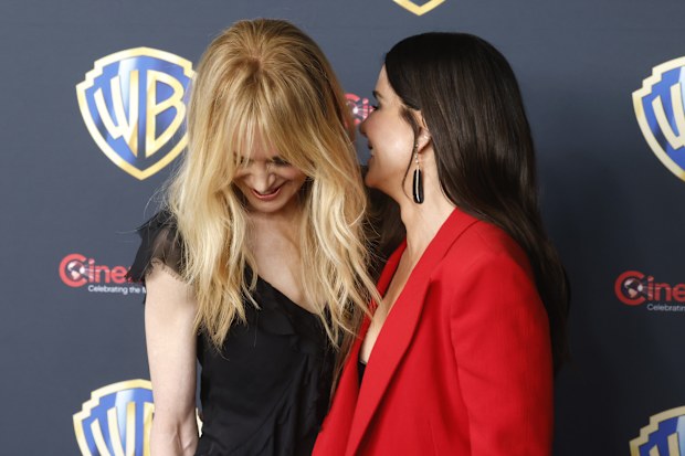 Nicole Kidman and Sandra Bullock Practical Magic 2 at the Warner Bros. Pictures presentation at The Dolby Colosseum at Caesars Palace during CinemaCon, on April 14, 2026 in Las Vegas, Nevada. 