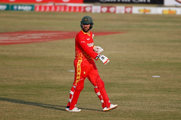Zimbabwes batsman Brendan Taylor walks back to pavilion.