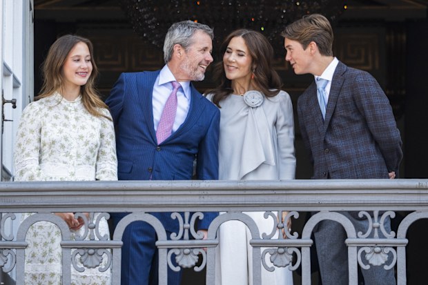 L-R: Princess Josephine, King Frederik X of Denmark, Queen Mary of Denmark and Prince Vincent