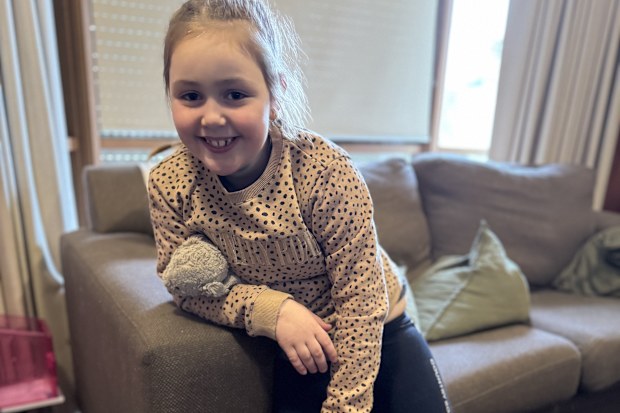 A few weeks after leaving hospital, Harper was getting back to her usual "sassy" self.