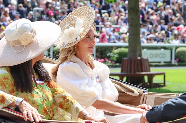 ASCOT, ENGLAND - JUNE 17: Harriet Sperling smiles as she attends day one of Royal Ascot at Ascot Racecourse on June 17, 2025 in Ascot, England.  (Photo by Chris Jackson/Getty Images)