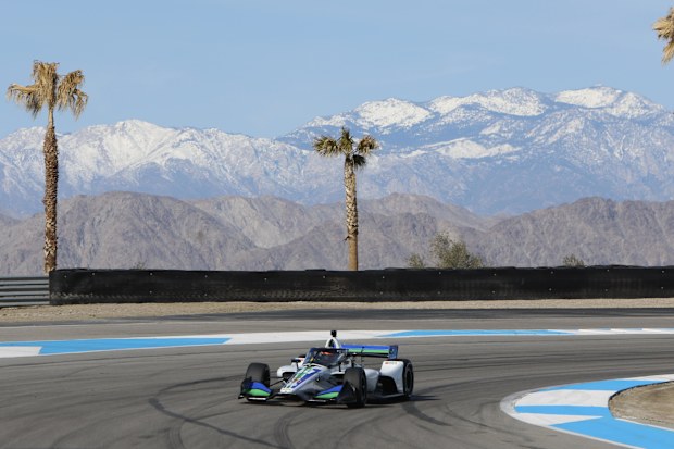 Sting Ray Robb tests his IndyCar at The Thermal Club.