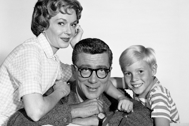 Dennis The Menace, a CBS television situation comedy. Gloria Henry (as Alice Mitchell), Herbert Anderson (as Henry Mitchell), Jay North (as Dennis Mitchell). May 2, 1960. 