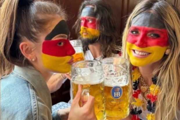 Heidi Klum and daughter Leni Klum support Germany at Euro 2024