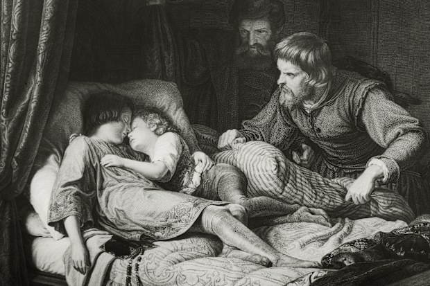 August 1483, The murderers of the 'Princes in the Tower' regard their sleeping victims: King Edward V, king of England, and his younger brother Prince Richard, Duke of York. (Photo by Hulton Archive/Getty Images)