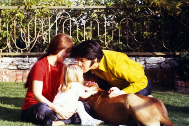 Elvis Presley, Priscilla Presley, and Lisa Marie Presley