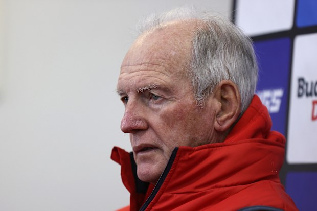 Wayne Bennett, head coach of the Dolphins, speaks to the media following the round 17 NRL match between St George Illawarra Dragons and Dolphins at Netstrata Jubilee Stadium on June 30, 2024 in Sydney, Australia. (Photo by Jason McCawley/Getty Images)