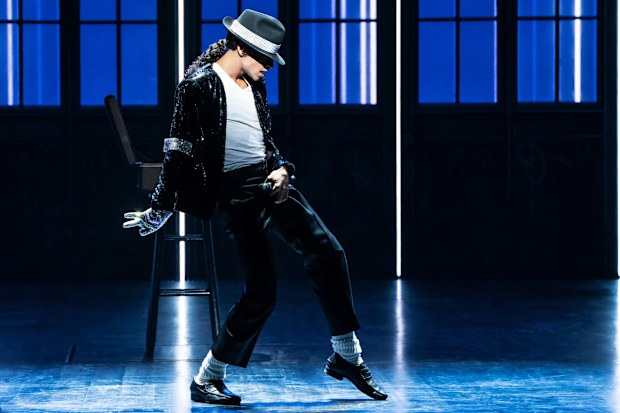 Myles Frost as Michael Jackson in the original Broadway production of MJ_photo by Matthew Murphy copy