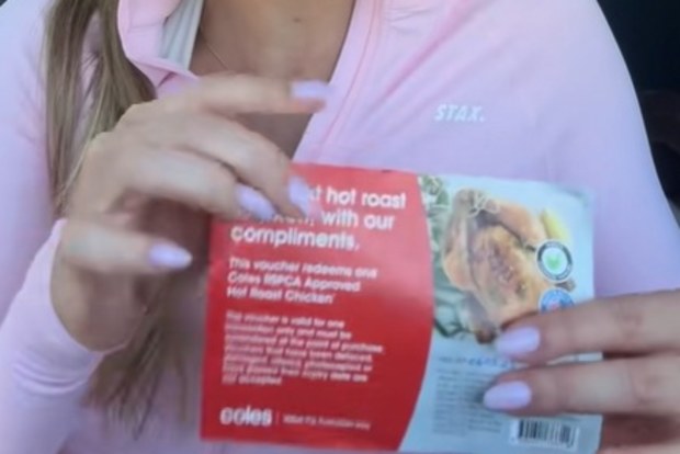 coles roast chicken free tiktok content creator miranda brady