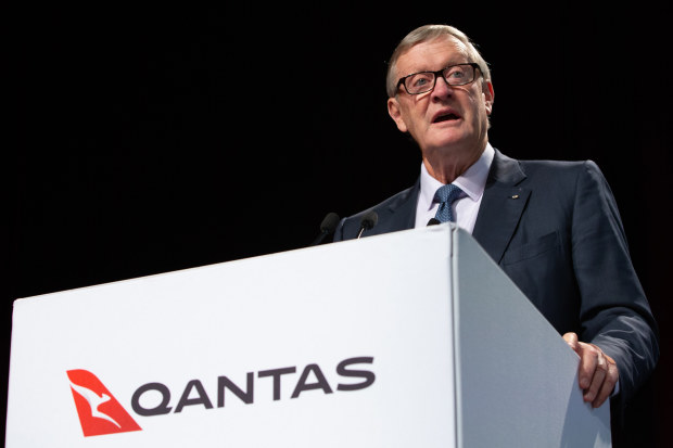 Leigh Clifford at the Qantas AGM in 2018.