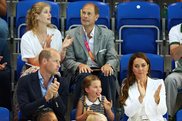 The Princess of Wales without her engagement ring at the Commonwealth Games in 2022.