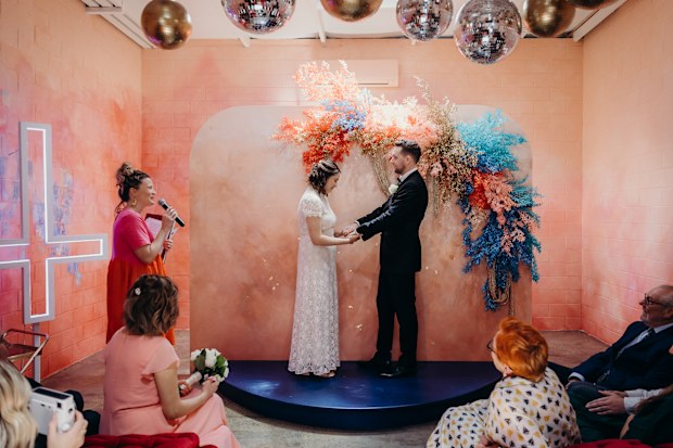 Bride Alana Russell budget wedding