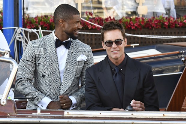 Usher and Tom Brady