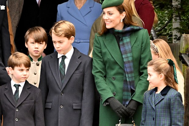 Prince and Princess of Wales and their children arrive for the Christmas day service at St Mary Magdalene Church in Sandringham in Norfolk, England, December 25, 2024