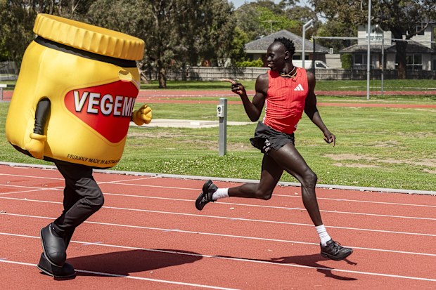 Sprint sensation Gout Gout has partnered up with iconic Australian brand Vegemite.