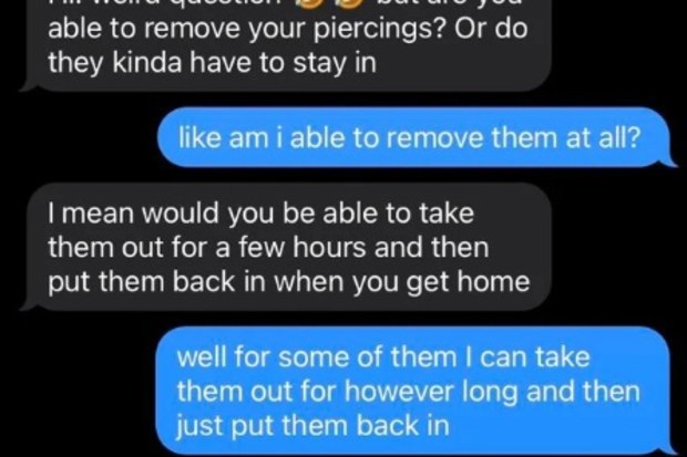 bride asks bridesmaid to remove piercing for wedding and photos