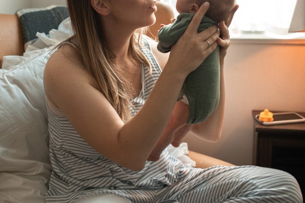 Woman with a baby. Stock image.