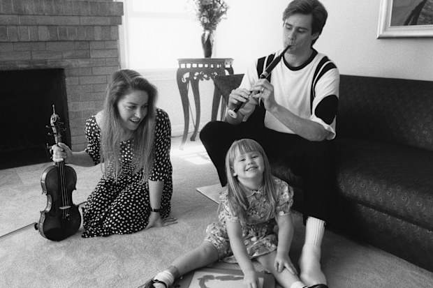 Jim Carrey and first wife Melissa and daughter Jane in 1991.