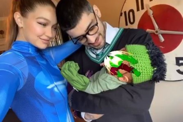 Gigi Hadid, first photo, newborn daughter, Instagram, Halloween 2020, boyfriend Zayn Malik, family photo