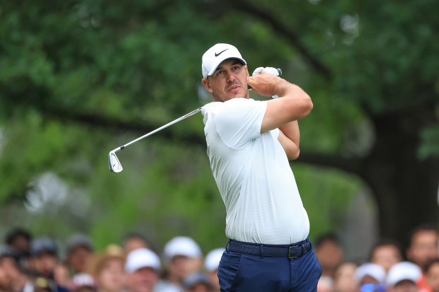 AUGUSTA, GEORGIA - APRIL 07: Brooks Koepka of The United States plays his tee shot on the fourth hole during the second round of the 2023 Masters Tournament at Augusta National Golf Club on April 07, 2023 in Augusta, Georgia. (Photo by David Cannon/Getty Images)
