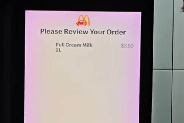 mcdonalds sells milk which locations in australia